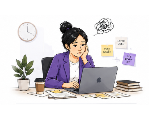 Entrepreneur stuck on creating LinkedIn posts